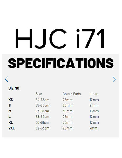 HJC i71 Helmet - Semi Flat Pearl White (XS - 2XL)