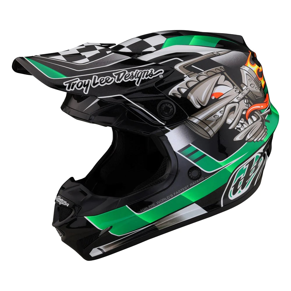 Troy Lee Designs SE4 POLYACRYLITE HELMET W/MIPS - CARB GREEN 