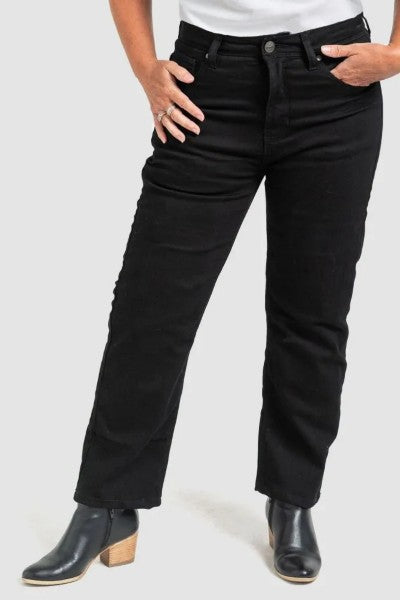 Bike Force Resurgence Womans Armoured Straight Leg Riding Jeans Black 2