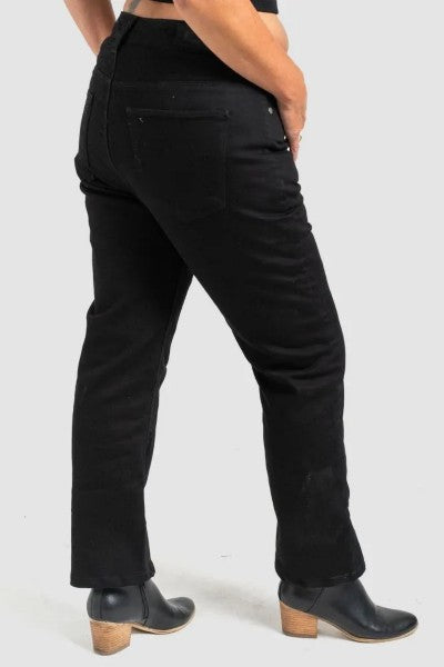 Bike Force Resurgence Womans Armoured Straight Leg Riding Jeans Black 1